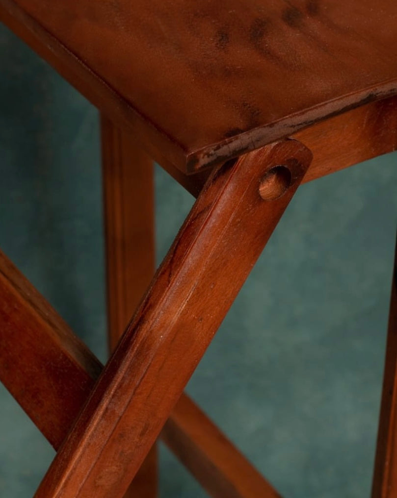 Collapsible antique stool