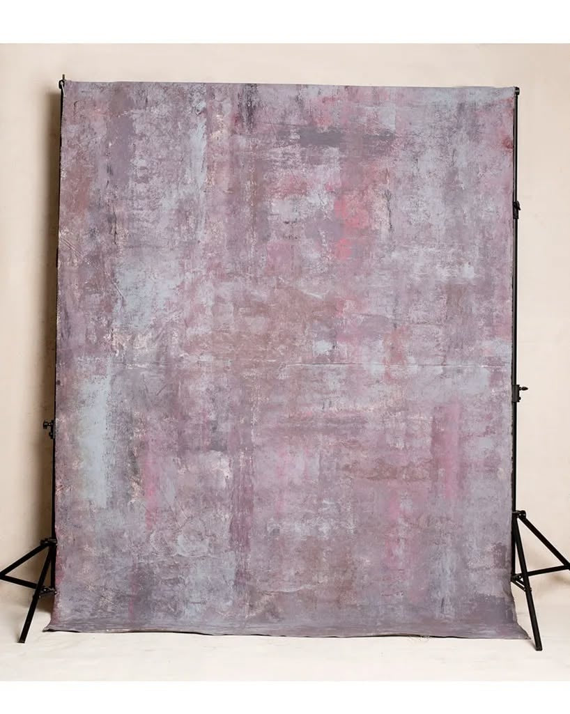 Backdrops: mini hand panted canvas backdrops in different colors