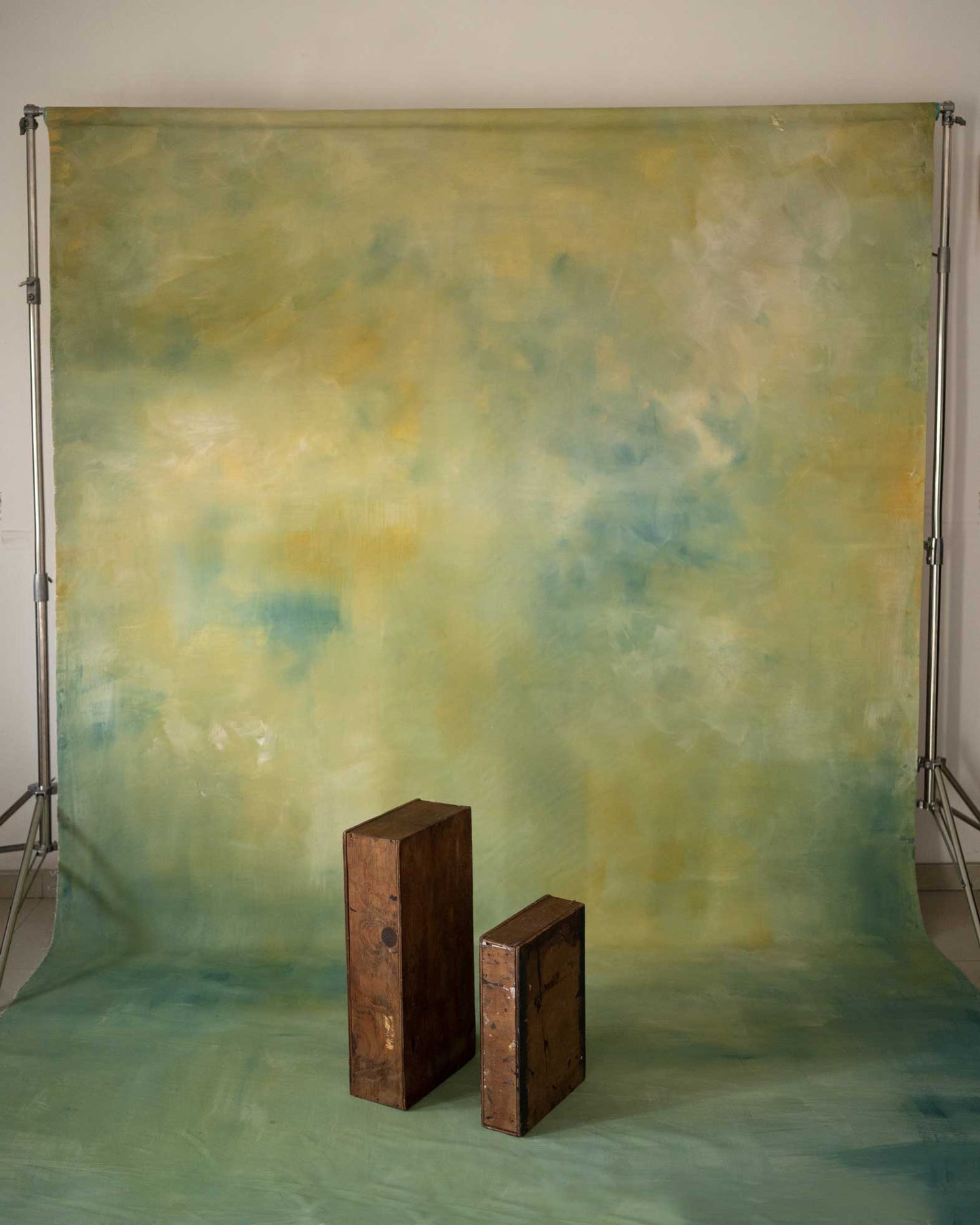 Hand painted 8ft by 12ft canvas backdrop