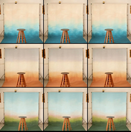 Backdrops; Hand painted 8ft by 12 canvas backdrop