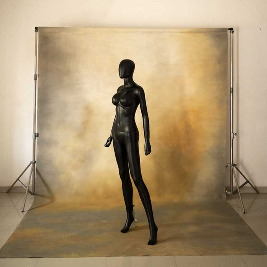 Backdrop: CLEMMS fire brown 8ft by 12ft hand painted backdrop