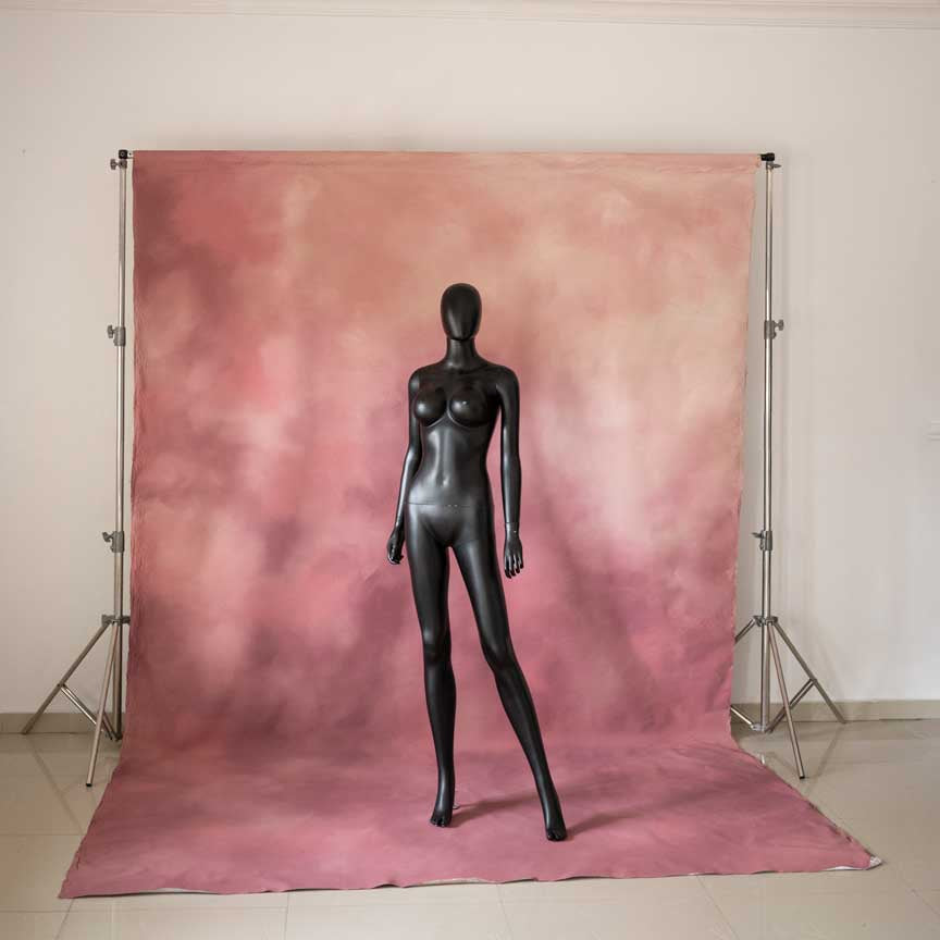 Backdrop: CLEMMS pinkish 8ft by 12ft hand painted backdrop