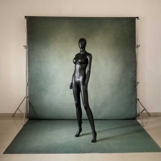 CLEMMS 8ft by 15 hand painted  color: deep blueish grey