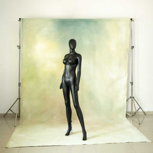 CLEMMS Yellowish blue, Hand painted backdrop Color